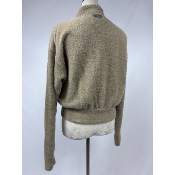 Gymshark x Whitney Simmons Full Zip Jacket Cement Brown Taupe Size Medium - Picture 4 of 11